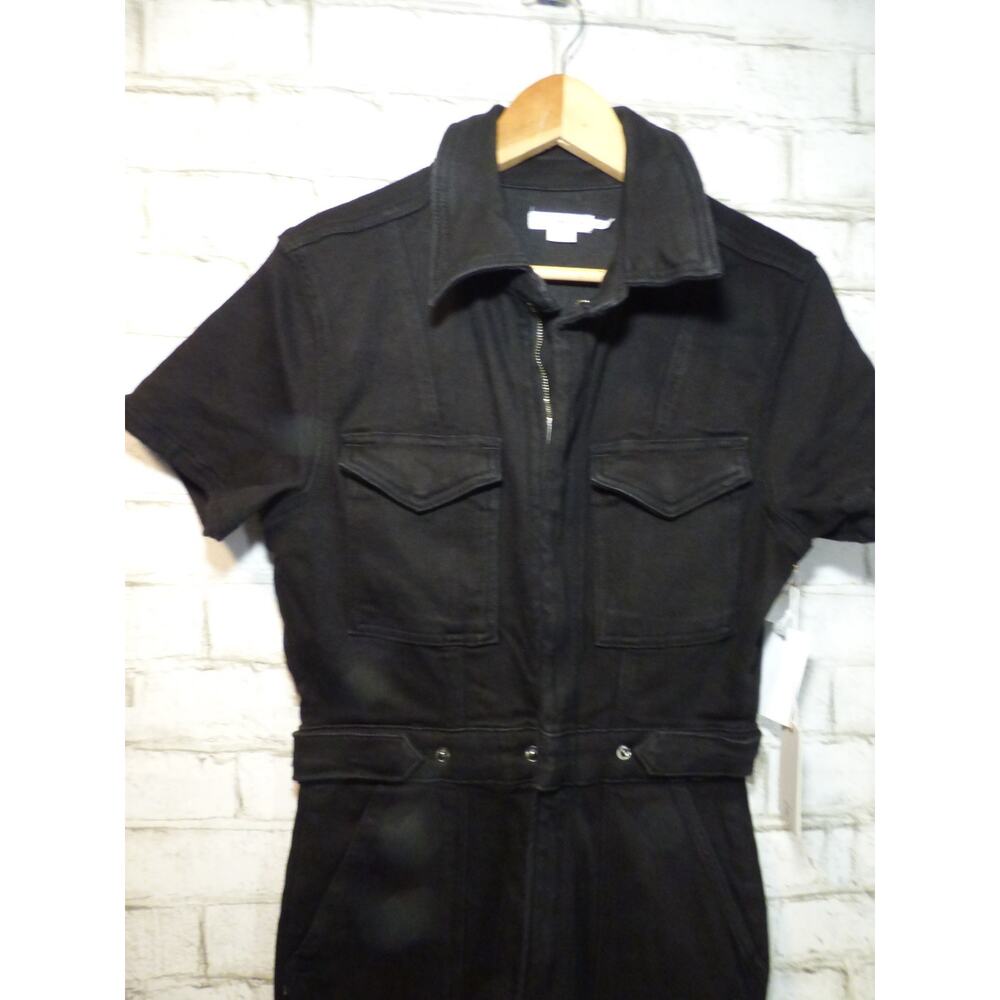 Good American Black Fit for Success Denim Jumpsuit Large NEW - Picture 4 of 11